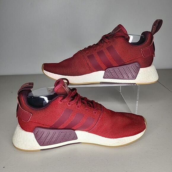 adidas NMD R2 Collegiate Athletic Shoes Sneakers Burgundy 2018 Men's Size 10 - Picture 1 of 9